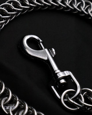 Laisse BDSM et kinky en acier inoxydable